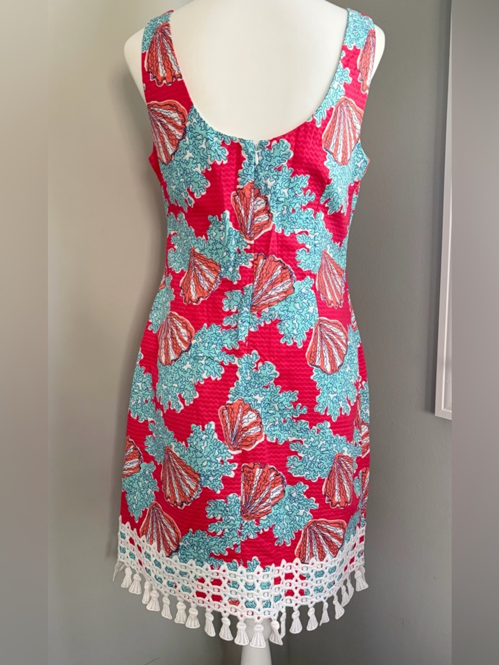 Lilly Pulitzer Pink & Aqua Tie-Dye Shift Dress - Picture 4 of 8